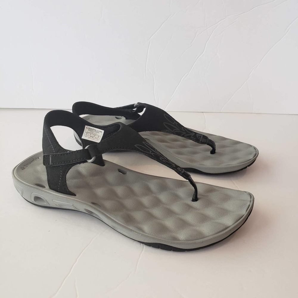 Columbia  t-strap Black Thong Sandal Women's 8